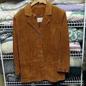 Suede leather lined jacket size 14